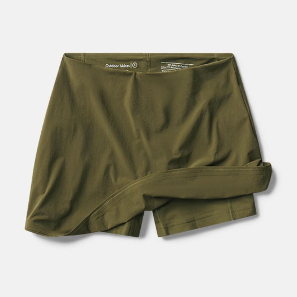Outdoor Voices Women's LightSpeed Minimal 3" Skort in Dark Olive